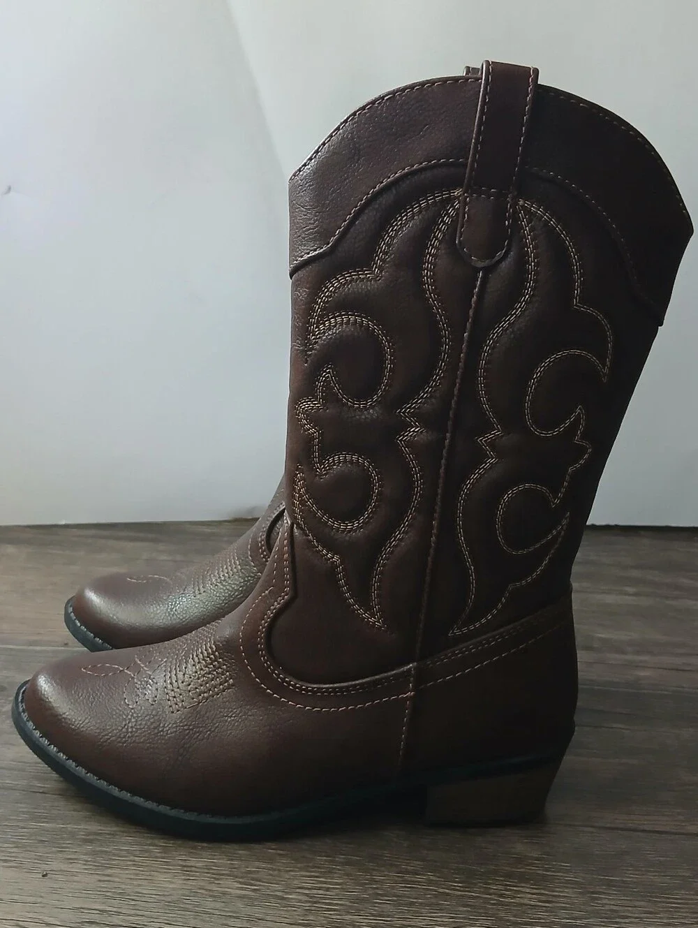 Cat & Jack Brown Tall Girls Western Boots
